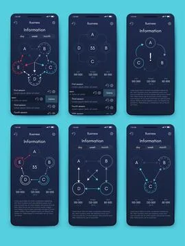 Vector graphics infographics with mobile phone. Template for creating mobile  스톡 일러스트