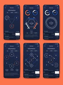 Vector graphics infographics with mobile phone. Template for creating mobile  스톡 일러스트