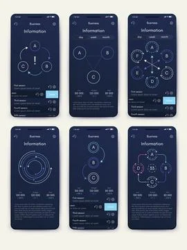 Vector graphics infographics with mobile phone. Template for creating mobile  イラスト素材