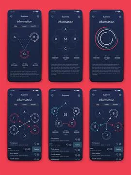 Vector graphics infographics with mobile phone. Template for creating mobile  Stock Illustration