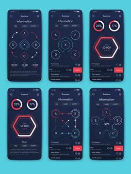 Vector graphics infographics with mobile phone. Template for creating mobile  Stock Illustration