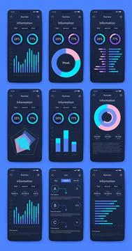 Vector graphics infographics with mobile phone. Template for creating mobile  스톡 일러스트