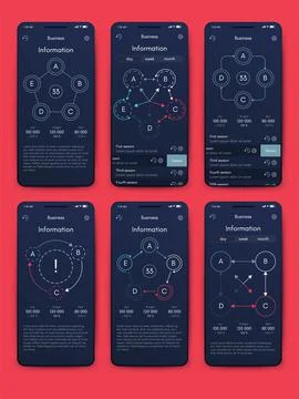 Vector graphics infographics with mobile phone. Template for creating mobile  库存插图