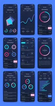 Vector graphics infographics with mobile phone. Template for creating mobile  스톡 일러스트