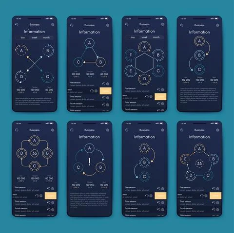 Vector graphics infographics with mobile phone. Template for creating mobile  스톡 일러스트