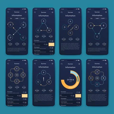 Vector graphics infographics with mobile phone. Template for creating mobile  스톡 일러스트