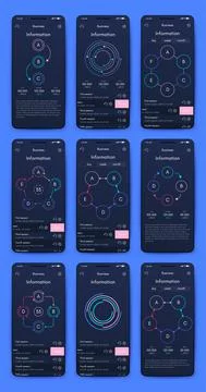 Vector graphics infographics with mobile phone. Template for creating mobile  스톡 일러스트