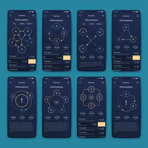 Vector graphics infographics with mobile phone. Template for creating mobile  스톡 일러스트