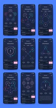 Vector graphics infographics with mobile phone. Template for creating mobile  Stock Illustration