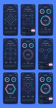 Vector graphics infographics with mobile phone. Template for creating mobile  イラスト素材