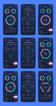 Vector graphics infographics with mobile phone. Template for creating mobile  스톡 일러스트