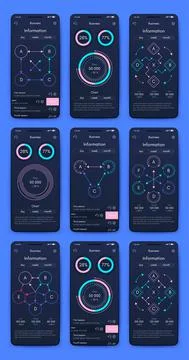 Vector graphics infographics with mobile phone. Template for creating mobile  Stock Illustration