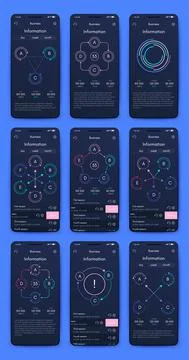 Vector graphics infographics with mobile phone. Template for creating mobile  스톡 일러스트