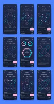 Vector graphics infographics with mobile phone. Template for creating mobile  イラスト素材