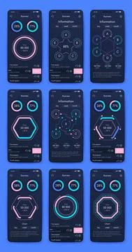 Vector graphics infographics with mobile phone. Template for creating mobile  스톡 일러스트