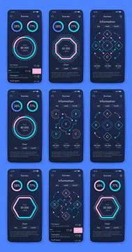 Vector graphics infographics with mobile phone. Template for creating mobile  스톡 일러스트