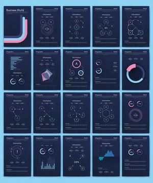 Vector graphics infographics with mobile phone. Template for creating mobile  Illustrazione stock