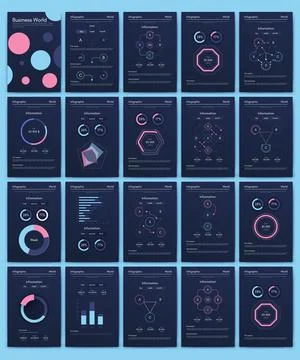 Vector graphics infographics with mobile phone. Template for creating mobile  Stock Illustration