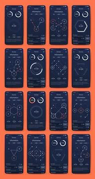 Vector graphics infographics with mobile phone. Template for creating mobile  イラスト素材