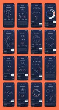 Vector graphics infographics with mobile phone. Template for creating mobile  스톡 일러스트