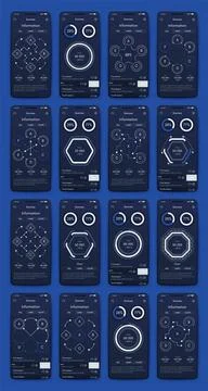 Vector graphics infographics with mobile phone. Template for creating mobile  Stock Illustration