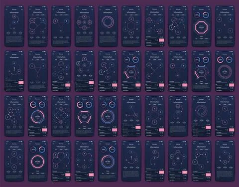 Vector graphics infographics with mobile phone. Template for creating mobile  Stock Illustration