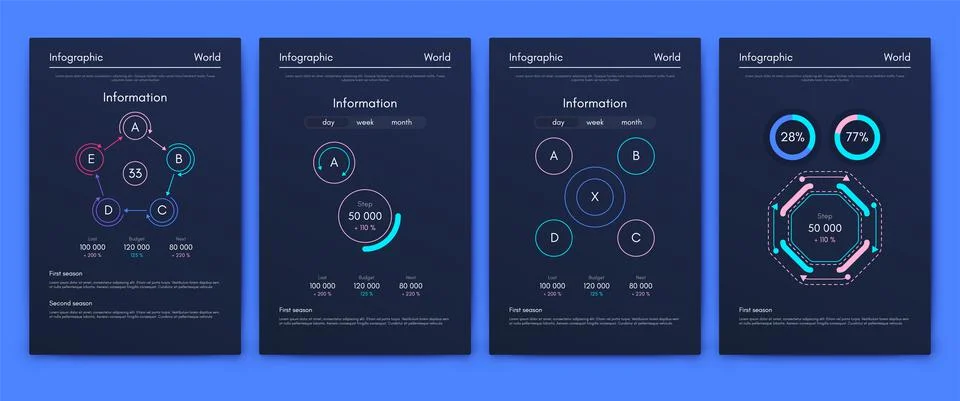 Vector graphics infographics with mobile phone. Template for creating mobile Stock Illustration