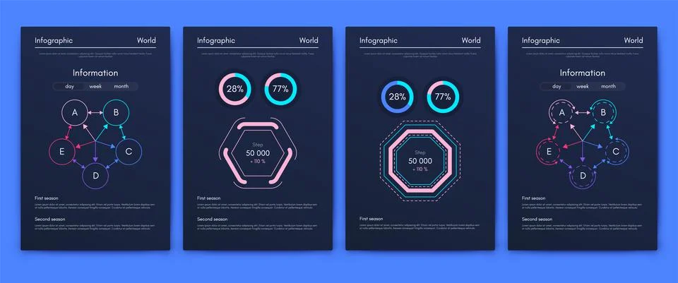 Vector graphics infographics with mobile phone. Template for creating mobile Stock Illustration