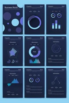 Vector graphics infographics with mobile phone. Template for creating mobile Illustrazione stock