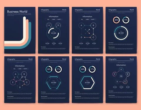 Vector graphics infographics with mobile phone. Template for creating mobile Stock Illustration
