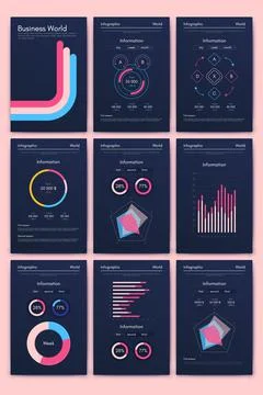 Vector graphics infographics with mobile phone. Template for creating mobile Stock Illustration