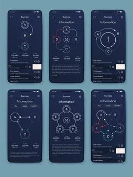 Vector graphics infographics with mobile phone. Template for creating mobile 스톡 일러스트