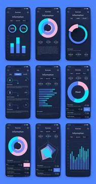 Vector graphics infographics with mobile phone. Template for creating mobile Stock Illustration