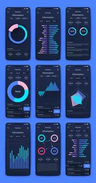 Vector graphics infographics with mobile phone. Template for creating mobile Stock Illustration