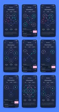 Vector graphics infographics with mobile phone. Template for creating mobile Stock Illustration