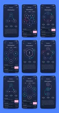 Vector graphics infographics with mobile phone. Template for creating mobile Stock Illustration