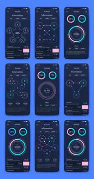 Vector graphics infographics with mobile phone. Template for creating mobile Stock Illustration