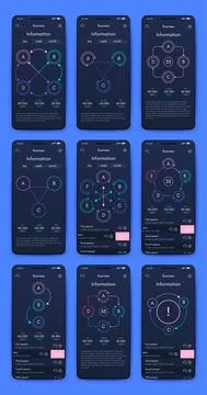 Vector graphics infographics with mobile phone. Template for creating mobile Stock Illustration