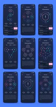 Vector graphics infographics with mobile phone. Template for creating mobile Stock Illustration
