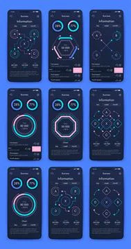 Vector graphics infographics with mobile phone. Template for creating mobile イラスト素材