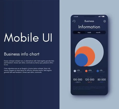 Vector graphics infographics with mobile phone. Template for creating mobile イラスト素材
