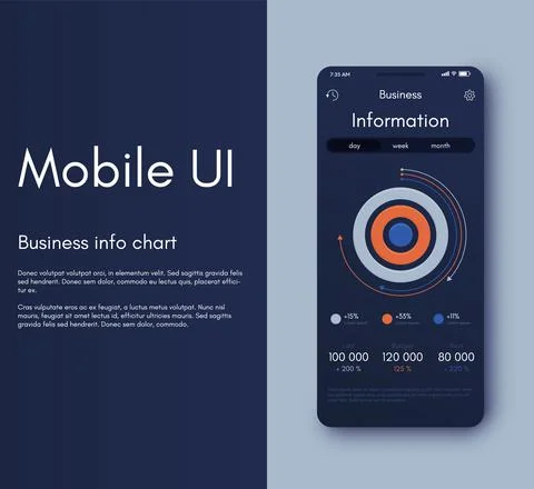 Vector graphics infographics with mobile phone. Template for creating mobile イラスト素材