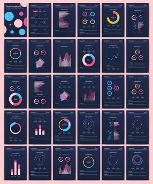 Vector graphics infographics with mobile phone. Template for creating mobile Stock Illustration
