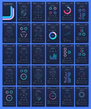 Vector graphics infographics with mobile phone. Template for creating mobile Stock Illustration