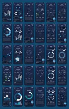 Vector graphics infographics with mobile phone. Template for creating mobile Stock Illustration