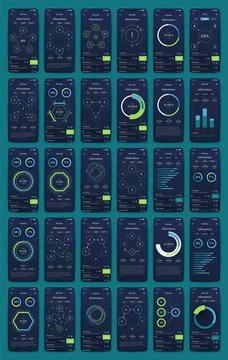 Vector graphics infographics with mobile phone. Template for creating mobile イラスト素材