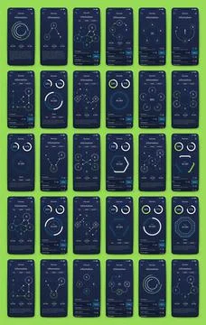 Vector graphics infographics with mobile phone. Template for creating mobile Stock Illustration