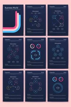 Vector graphics infographics with mobile phone. Template for creating mobile Stock Illustration