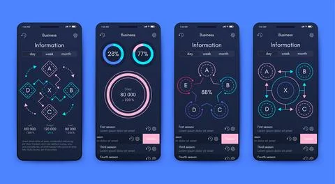 Vector graphics infographics with mobile phone. Template for creating mobile イラスト素材