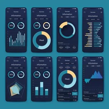 Vector graphics infographics with mobile phone. Template for creating mobile Stock Illustration